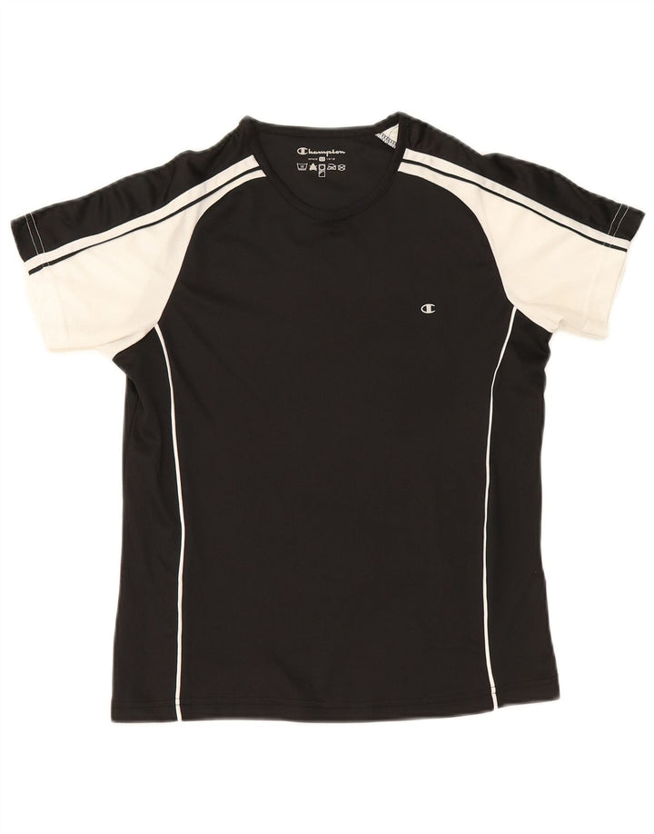 Champion majica kratkih rukava UK 12 Medium Black Colourblock Poliester