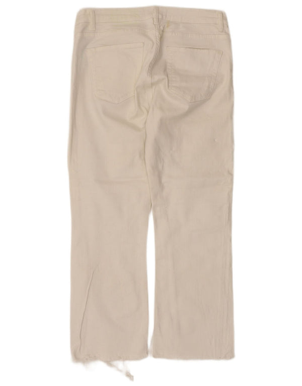 ZARA ženske skraćene traperice EU 40 srednje W30 L25 bijeli pamuk