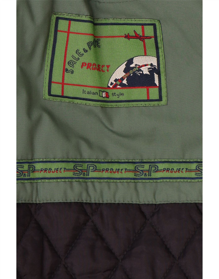 Vintage muška podstavljena jakna UK 42 XL zelena