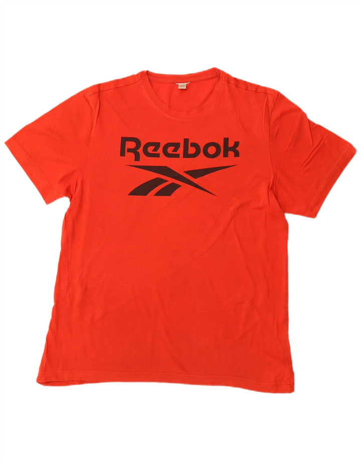 REEBOK Muška majica kratkih rukava s grafičkim motivima srednje narančasta