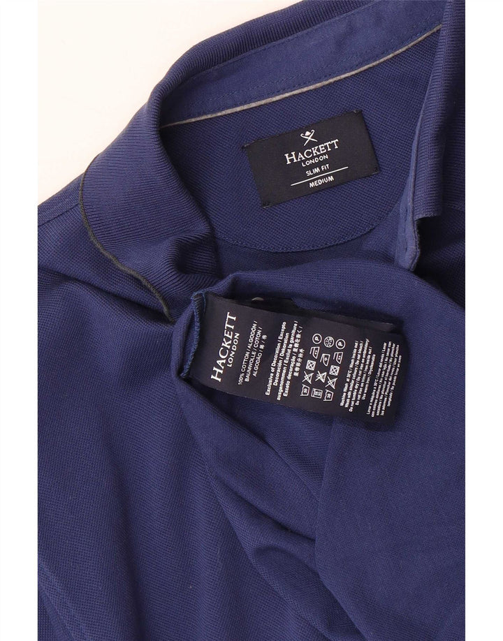 Hackett muška uska polo majica srednje plavi pamuk