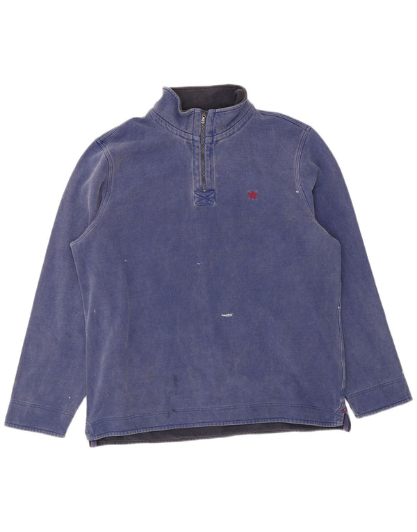 Crew Clothing Muška majica s izrezom s patentnim zatvaračem 3XL tamnoplavi pamuk