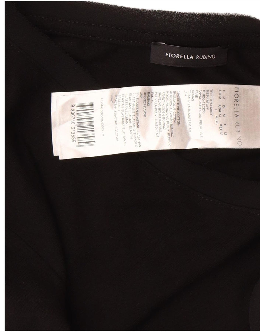 Fiorella Rubino Ženska majica dugih rukava s grafikama UK 14 Srednje crni pamuk