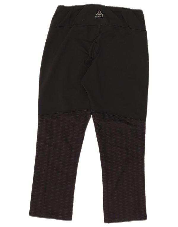 Reebok ženske Speedwick Capri tajice UK 8/10 male crne na točkice