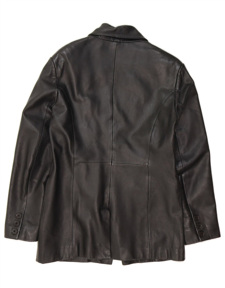 CAPELLE Womens Leather Jacket UK 12 Medium Black Leather Vintage Capelle and Second-Hand Capelle from Messina Hembry 