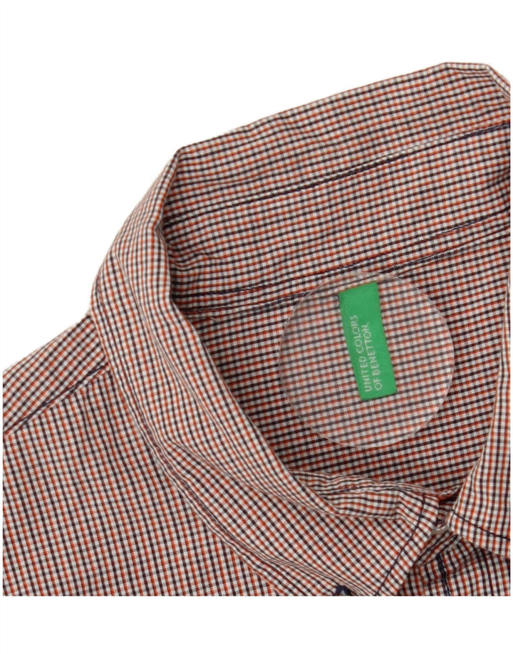 BENETTON Boys Shirt 15-16 Years Multicoloured Check