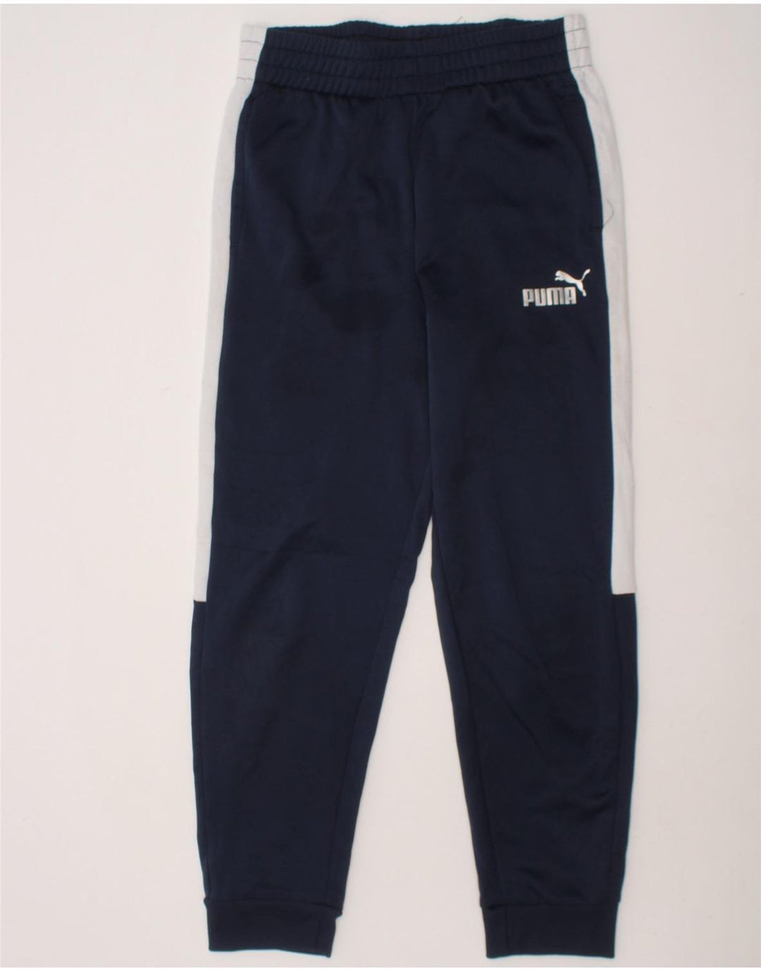 PUMA Boys Tracksuit Trousers Joggers 10-11 Years Medium  Navy Blue Vintage Puma and Second-Hand Puma from Messina Hembry 