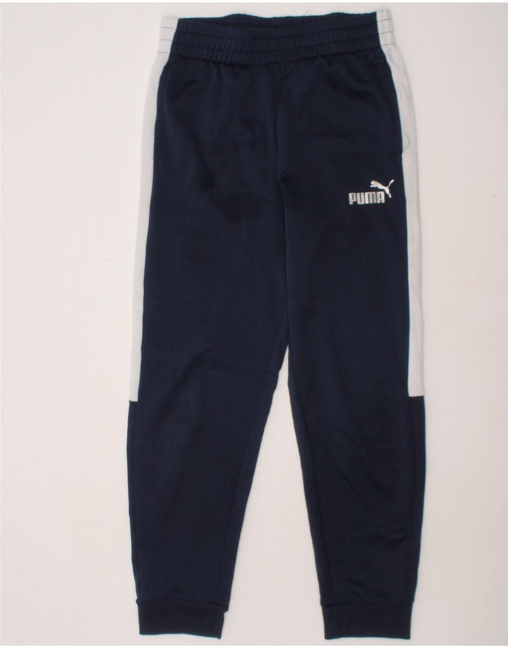 PUMA Boys Tracksuit Trousers Joggers 10-11 Years Medium  Navy Blue Vintage Puma and Second-Hand Puma from Messina Hembry 
