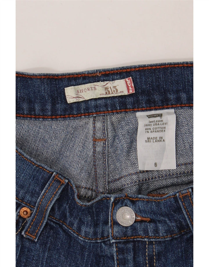LEVI'S Womens 515 Denim Shorts US 6 Medium W28 Blue Cotton Vintage Levi's and Second-Hand Levi's from Messina Hembry 