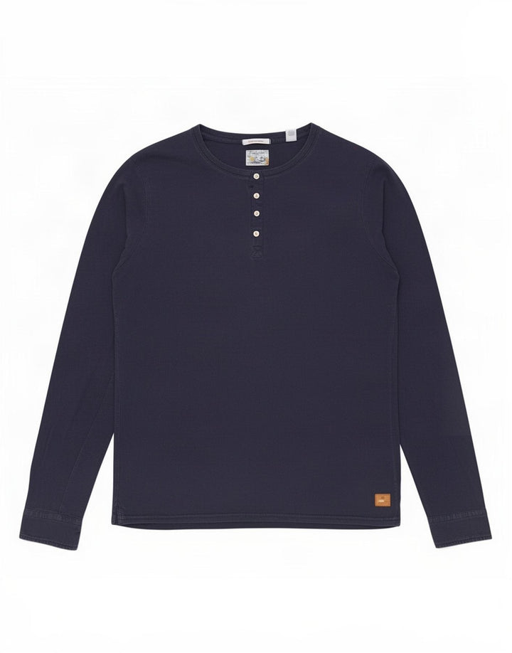 Scotch & Soda muška majica dugih rukava, veliki tamnoplavi pamuk