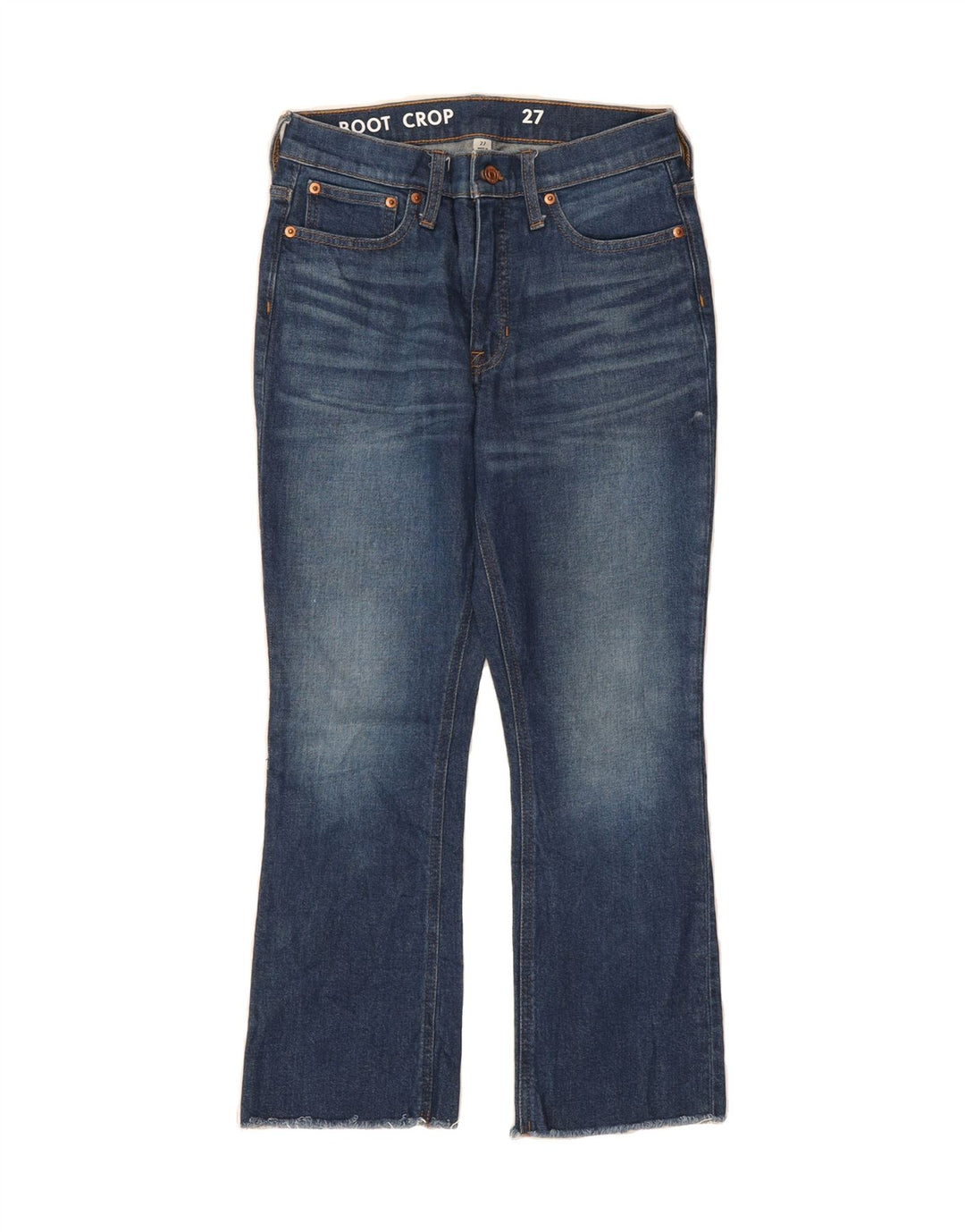 J. CREW Womens Bootcut Cropped Jeans W27 L25 Blue Cotton Vintage J. Crew and Second-Hand J. Crew from Messina Hembry 