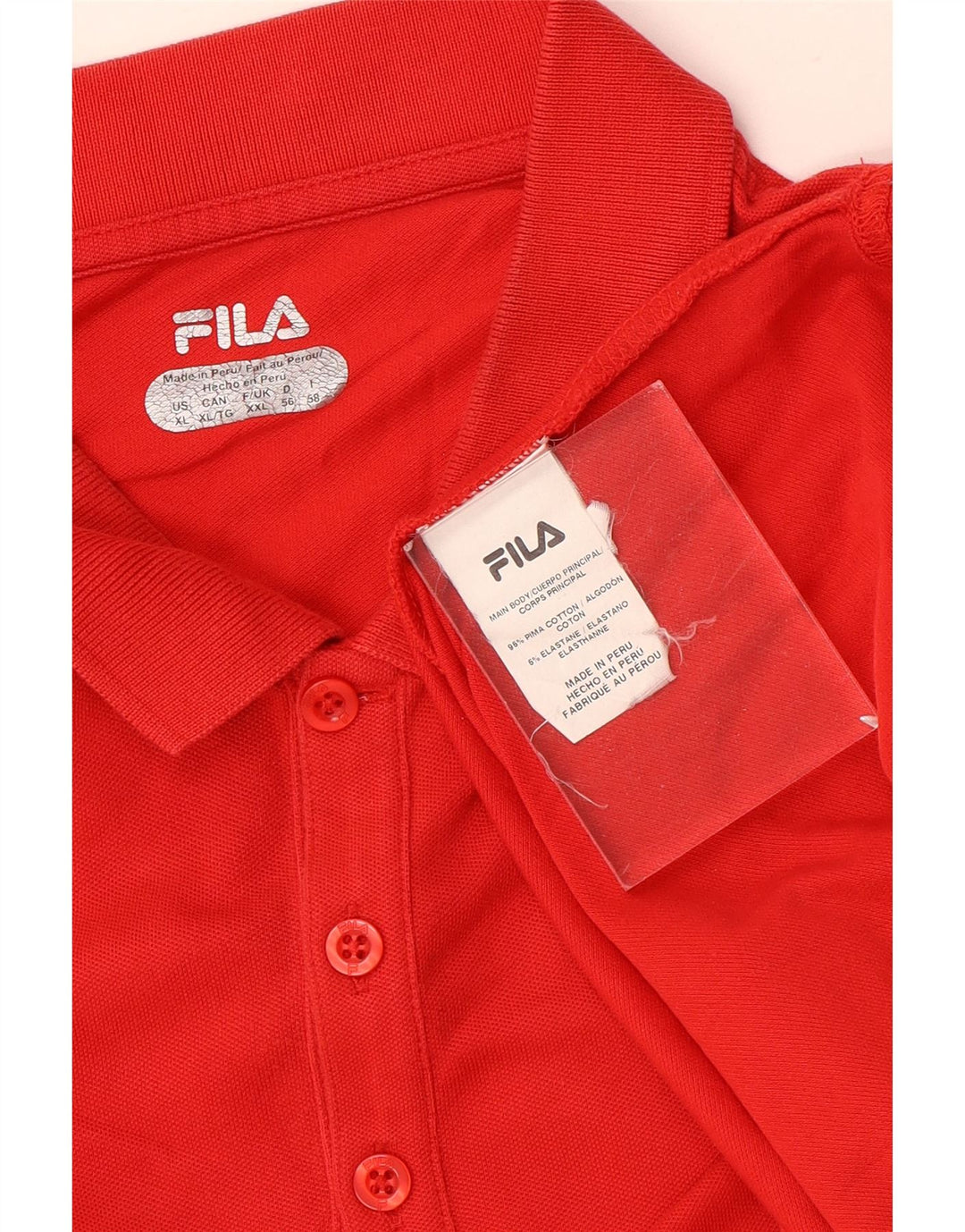 Fila muška polo majica 2XL crveni pamuk