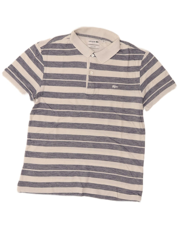 Lacoste muška uska polo majica veličine 4, pamuk srednje bijele pruge
