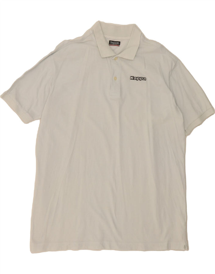 KAPPA Mens Polo Shirt 3XL White Cotton Vintage Kappa and Second-Hand Kappa from Messina Hembry 