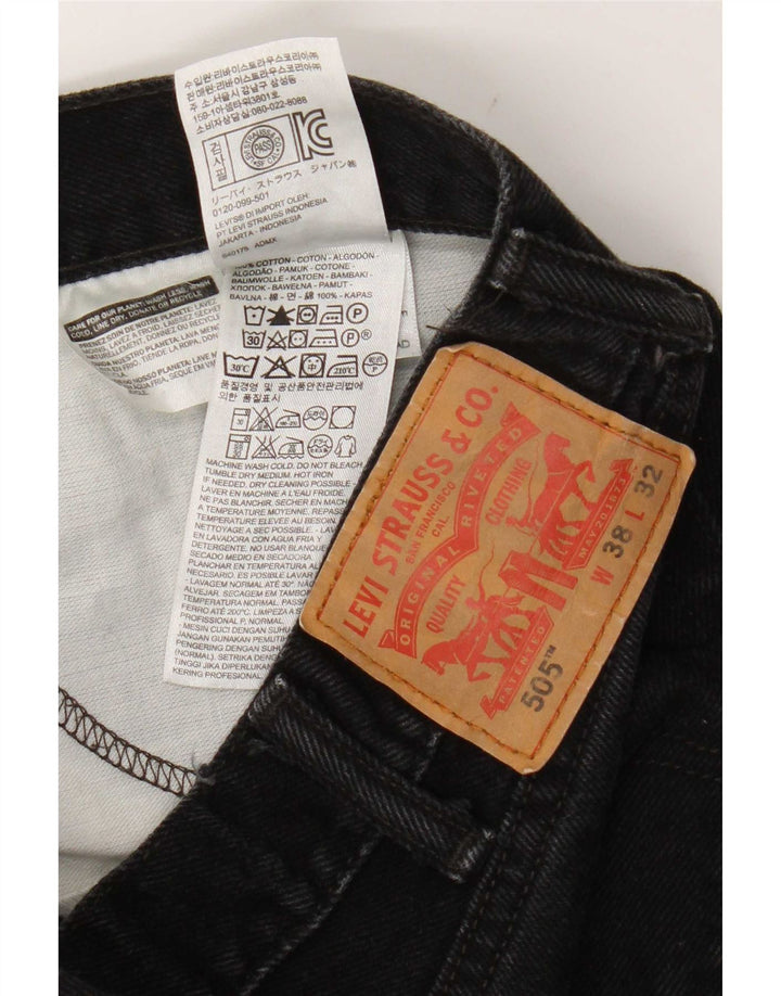 Levi's muške 505 ravne traperice W38 L32 crni pamuk