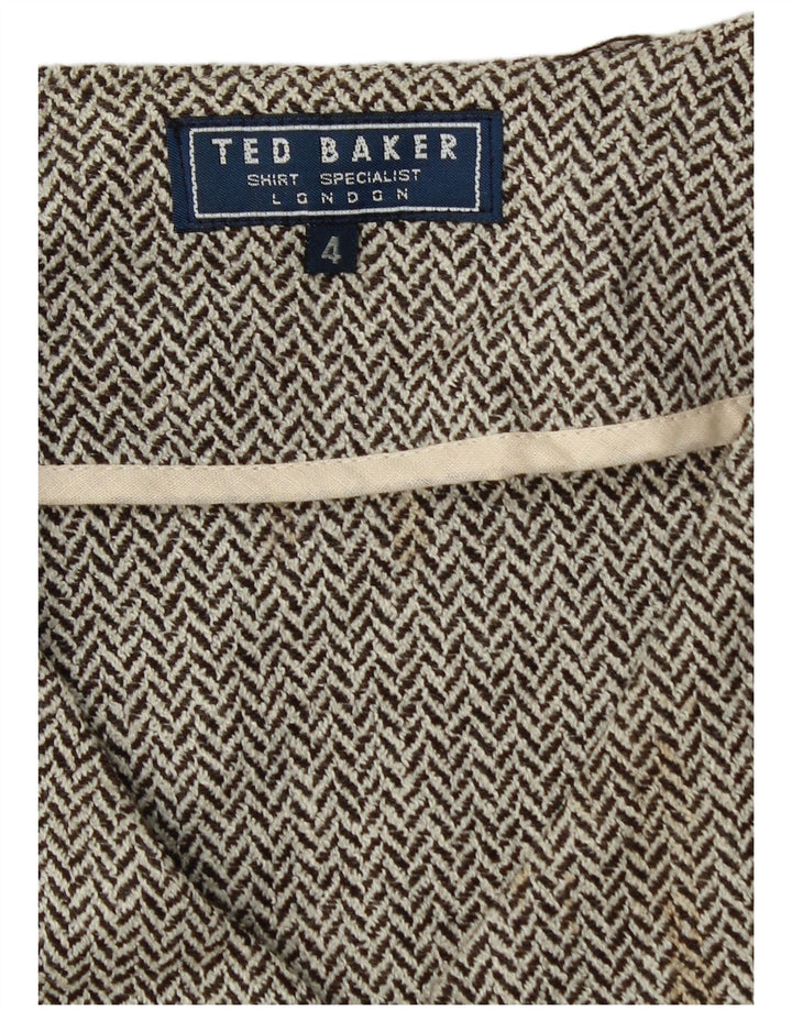 Ted Baker Muški Regular Regular Fit prsluk Veličina 4 Veliki sivi riblja kost