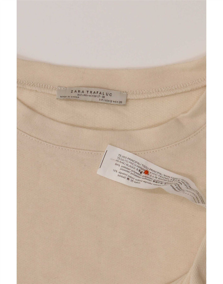 Zara ženska prevelika majica dugih rukava UK 10 Small Beige Colourblock
