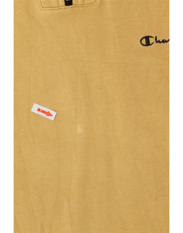 CHAMPION Muška majica s izrezom s patentnim zatvaračem, veliki pamuk, bež