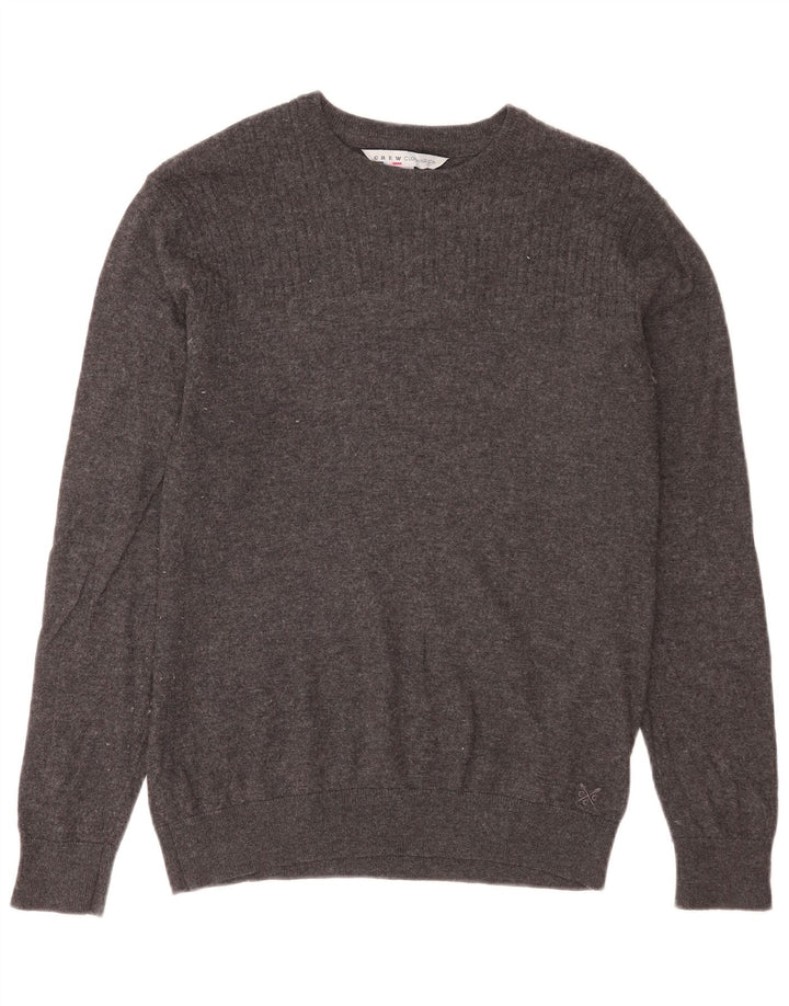 Crew Clothing Muški džemper s brodskim izrezom srednje sivi najlon