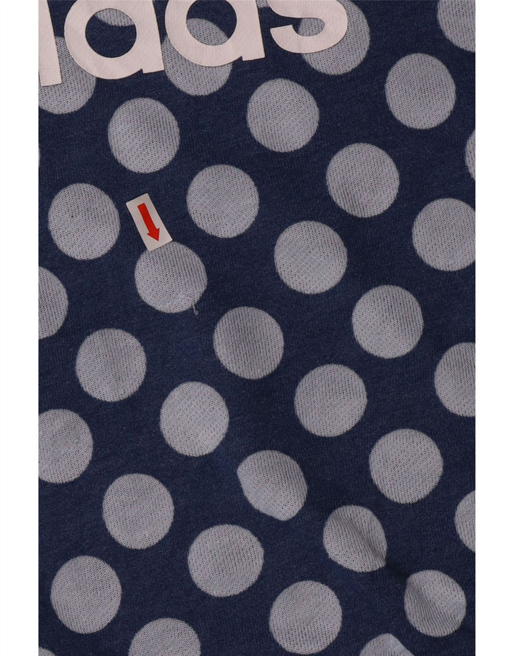 Adidas ženski džemper s grafičkim motivima UK 10 mali plavi poliester