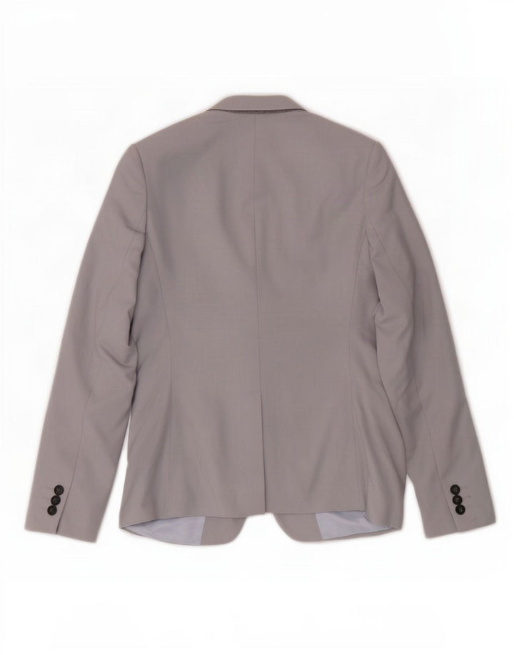 Topshop Ženska jakna s jednim gumbom UK 8 Mali sivi poliester