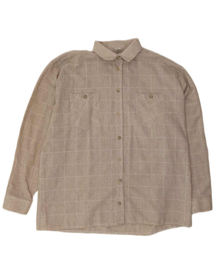 VINTAGE muška košulja 2XL bež karirano