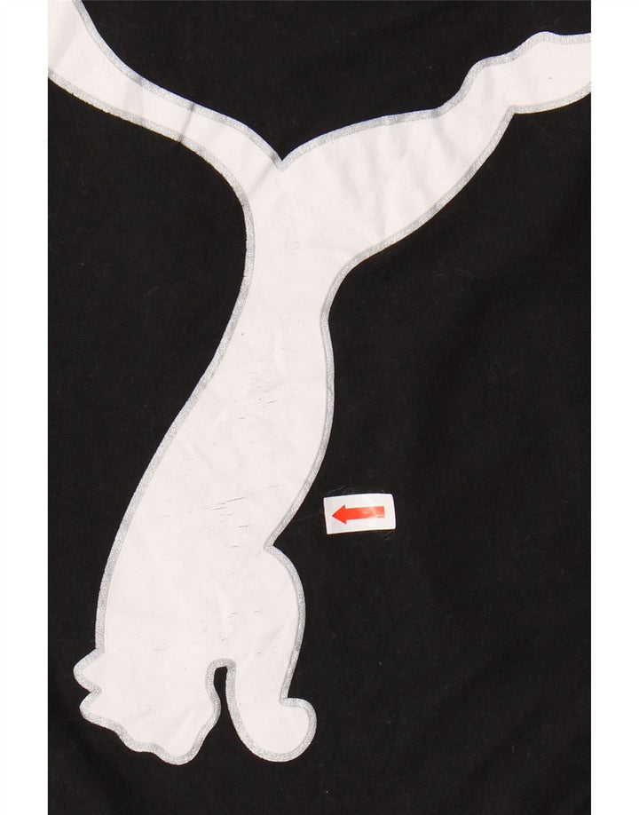 PUMA Girls Graphic T-Shirt Top 10-11 Years Medium Crni Pamuk