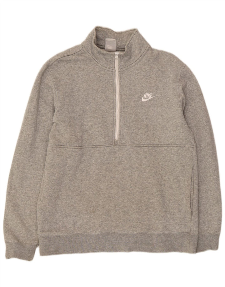 Nike muška majica s kapuljačom s patentnim zatvaračem i srednje sivi pamuk