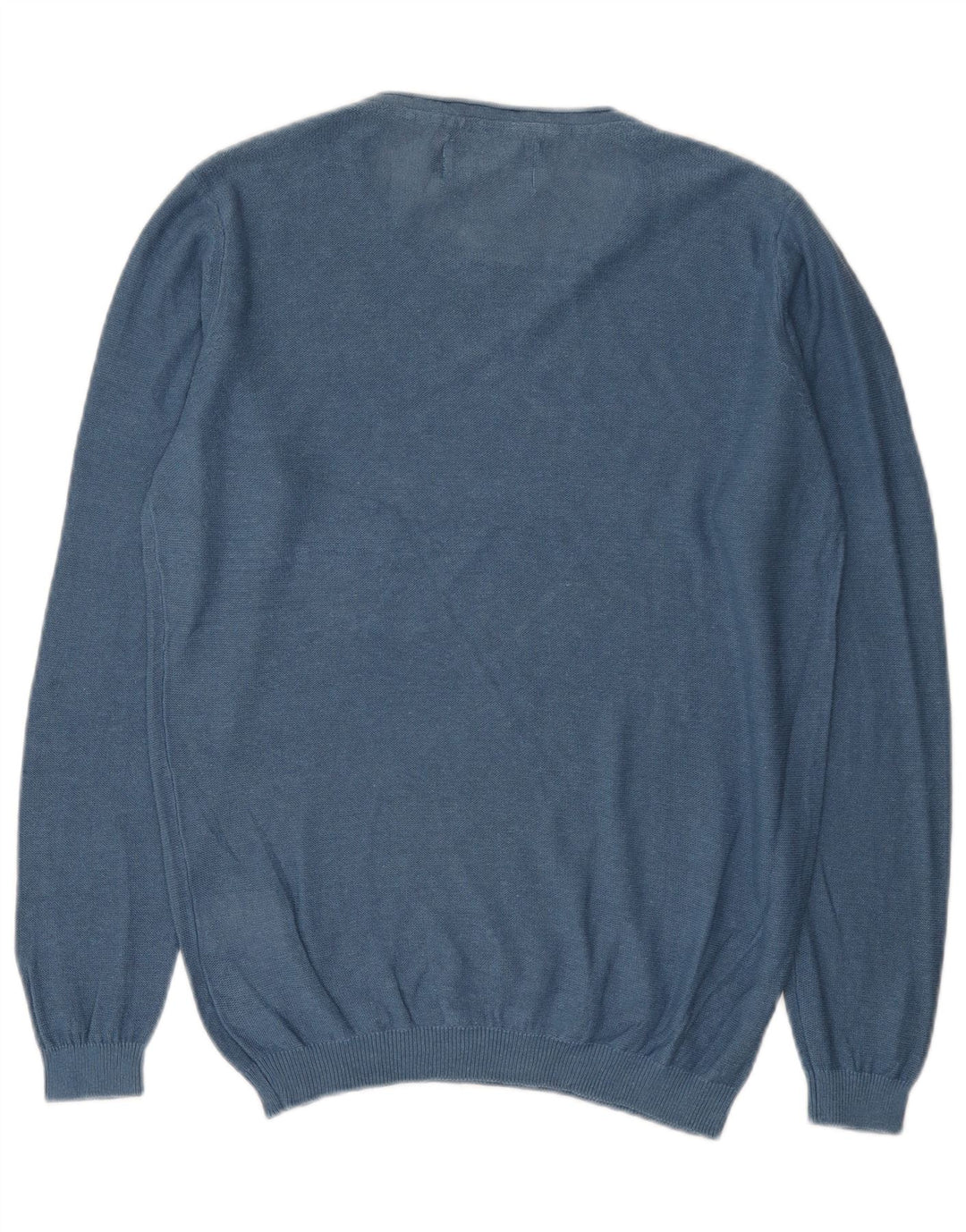 Jack & Jones muški džemper s veznim izrezom Srednje plavi lan