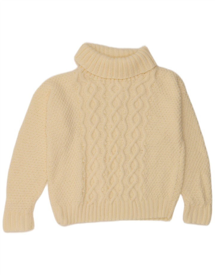 VINTAGE ženski pulover s dugim izrezom UK 18 XL sivo bijeli