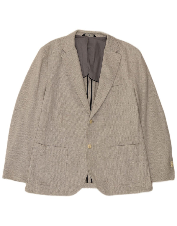 Massimo Dutti muška jakna sa 2 gumba EU 56 XL Siva Argyle/Diamond