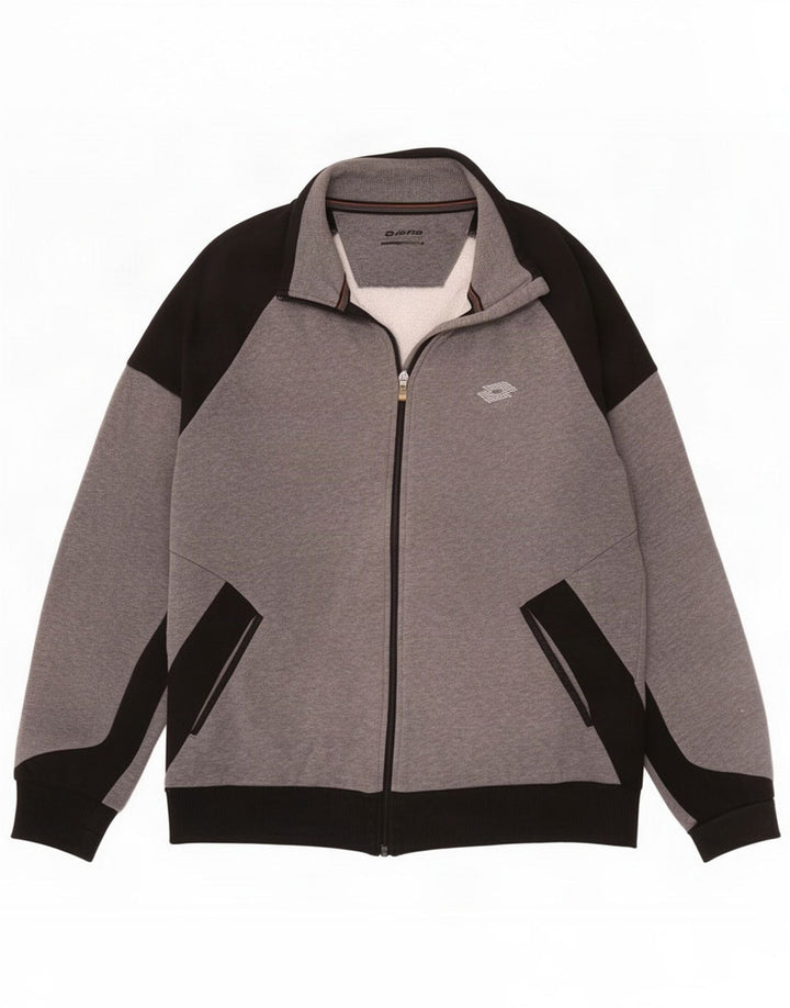 Lotto muška trenirka gornja jakna Medium Grey Colourblock