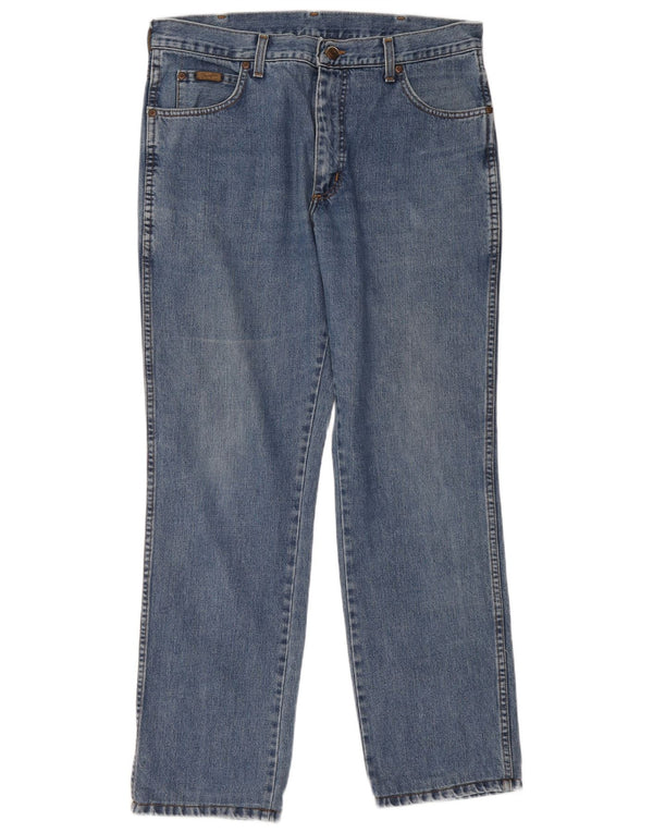 Wrangler muške ravne traperice W36 L34 plavi pamuk