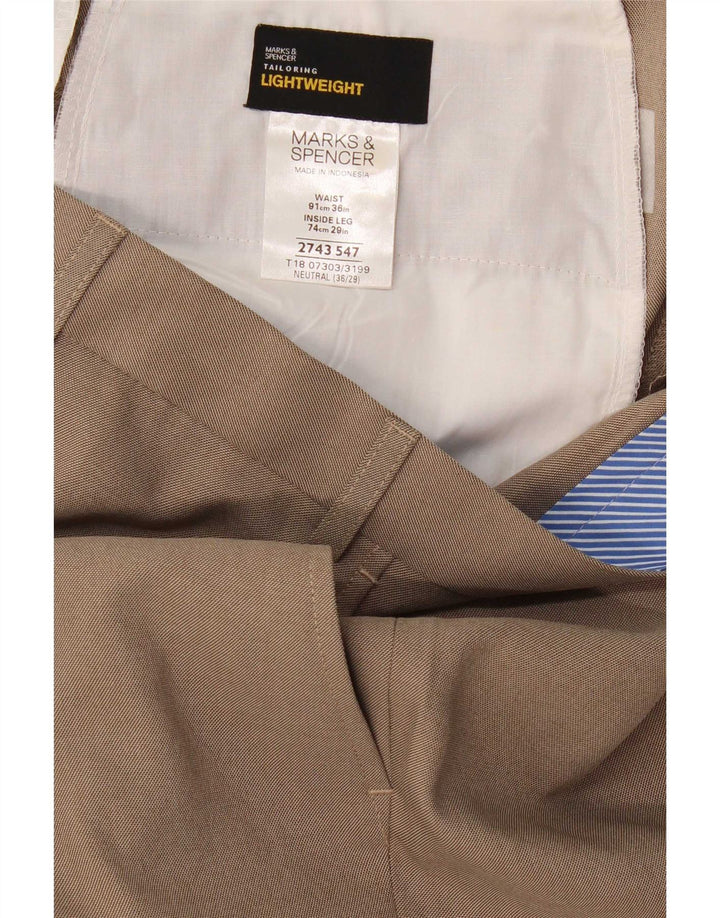 Marks & Spencer muške hlače ravnog odijela W36 L29 bež poliester