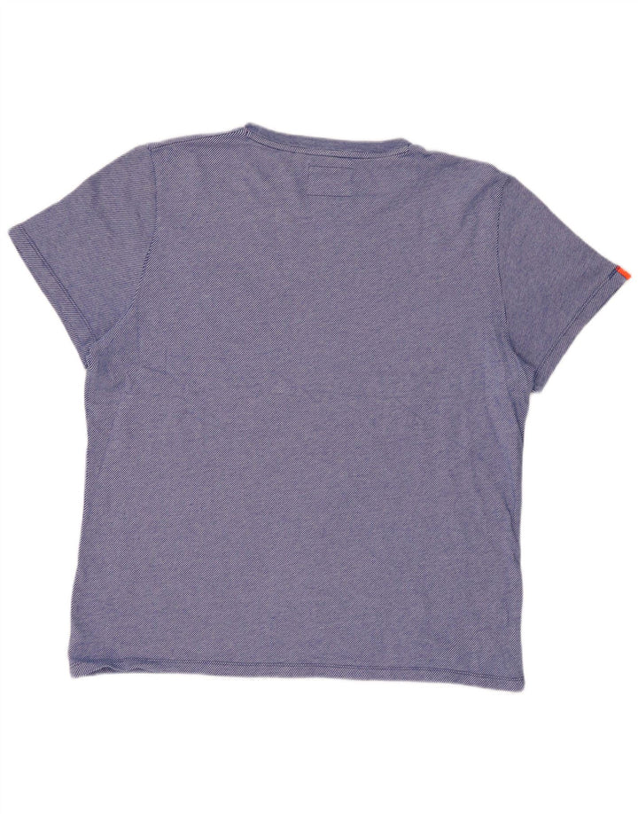 SUPERDRY muška majica kratkih rukava 2XL pamuk s plavim prugama