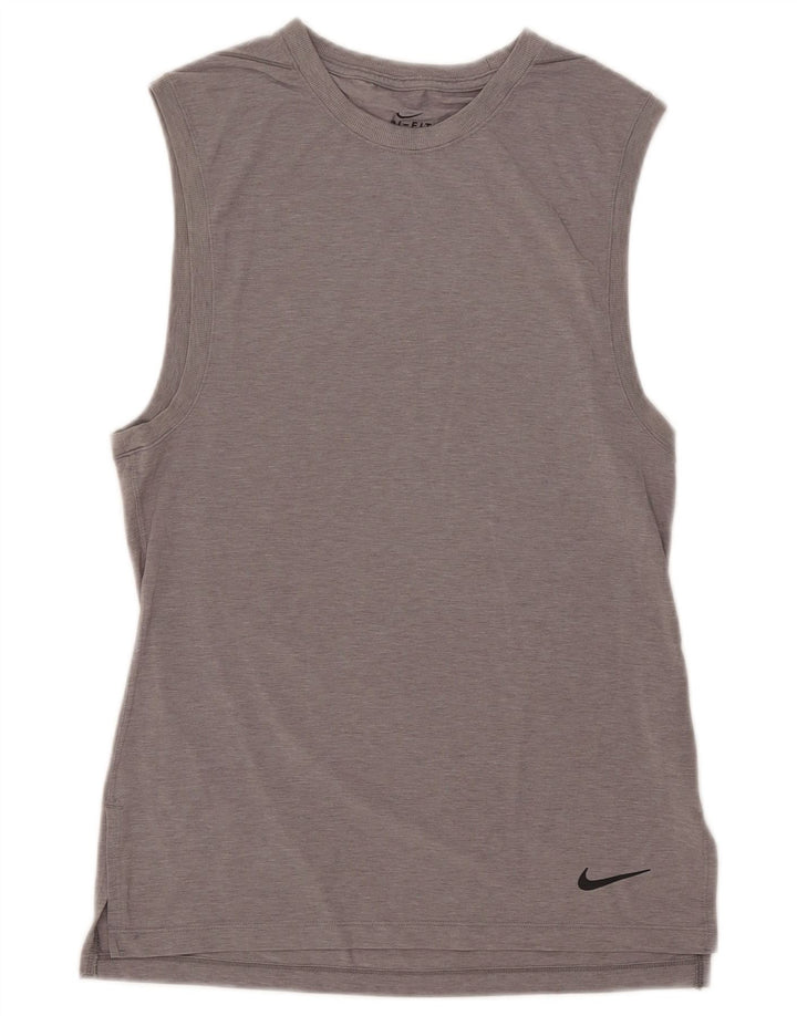 Nike Ženski Dri Fit Vest Top UK 10 Mali sivi poliester