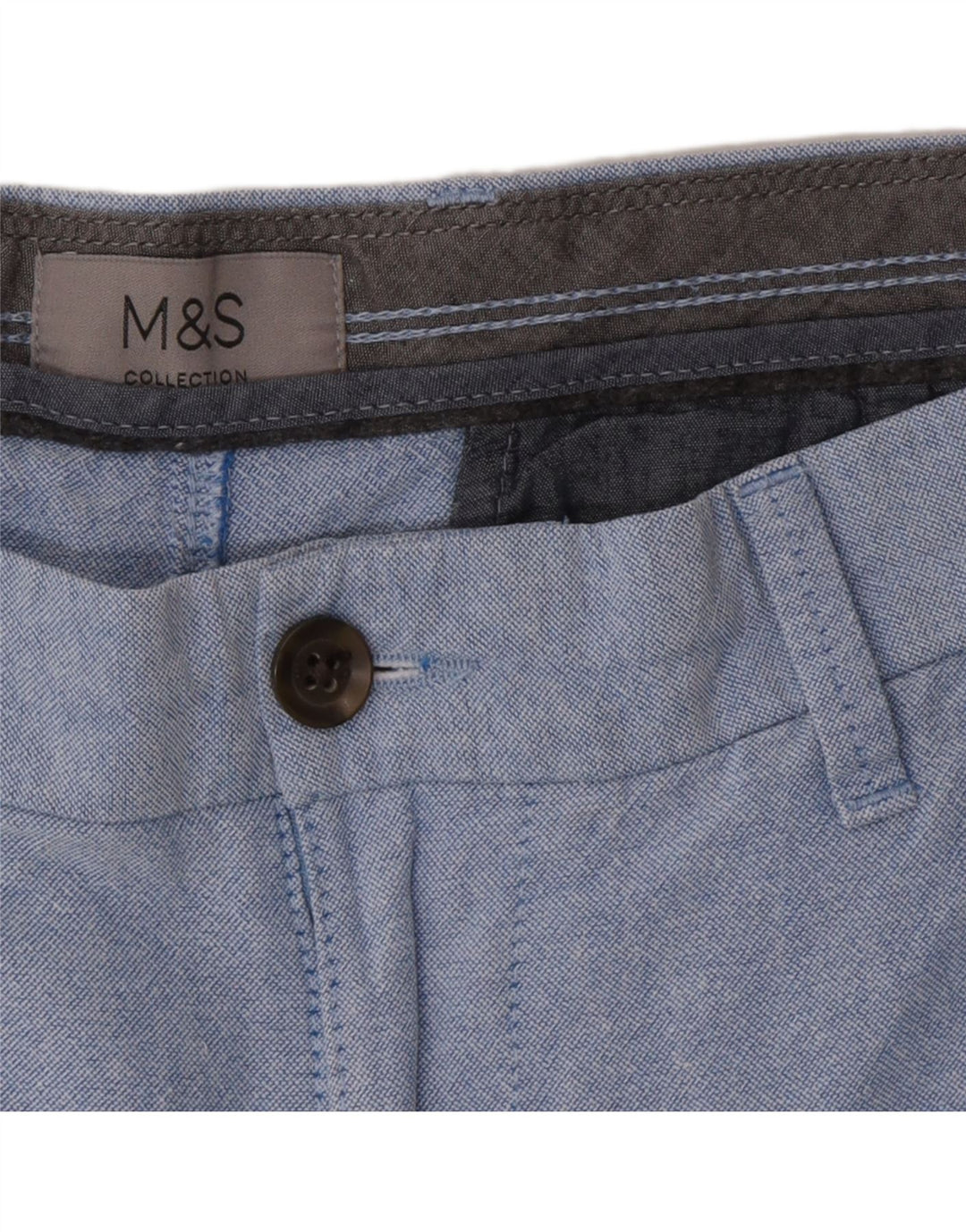 Marks & Spencer muške chino kratke hlače W34 veliki plavi pamuk