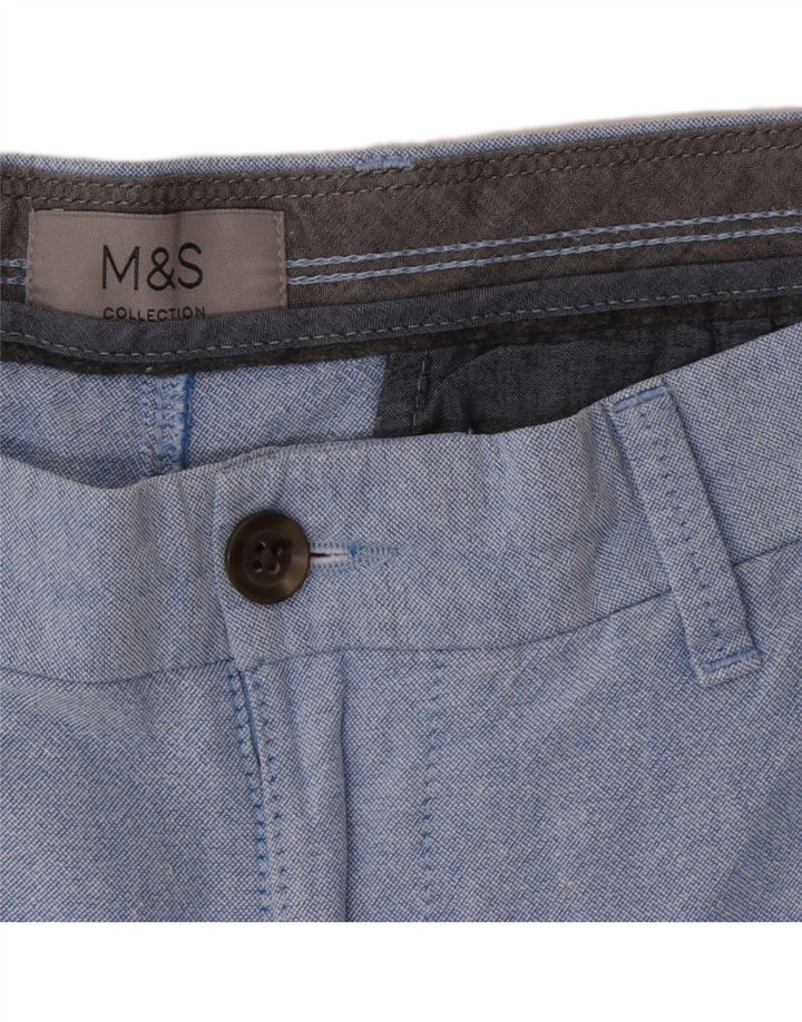 Marks & Spencer muške chino kratke hlače W34 veliki plavi pamuk