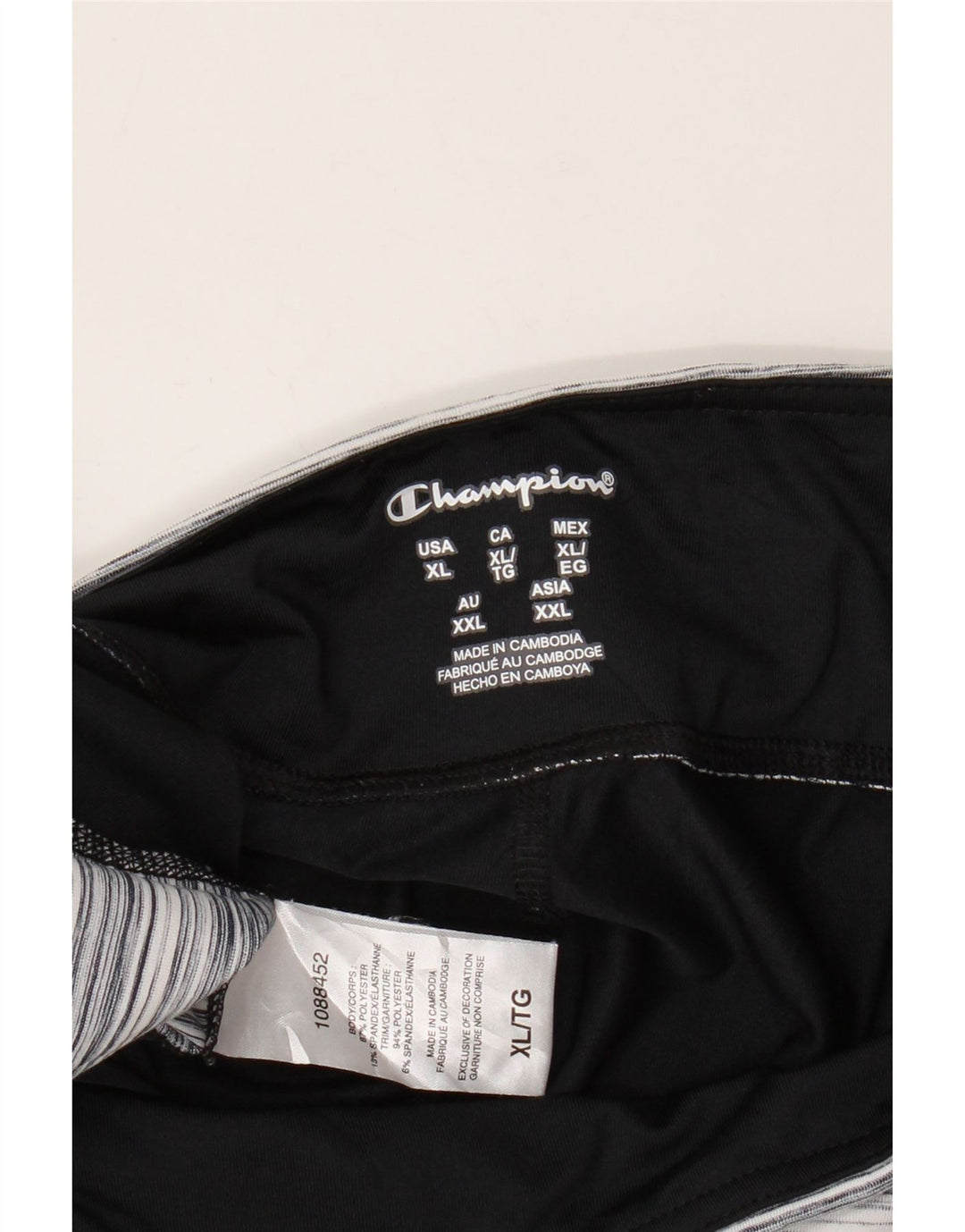 Champion ženske kapri tajice UK 18 XL crni prugasti poliester