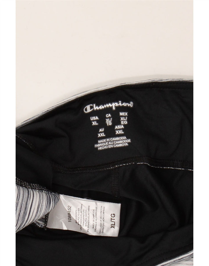 Champion ženske kapri tajice UK 18 XL crni prugasti poliester