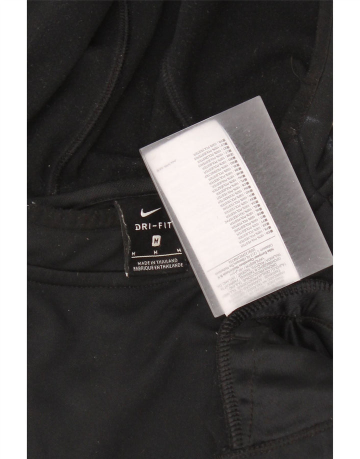 Nike Dri Fit majica s kapuljačom Srednji crni poliester