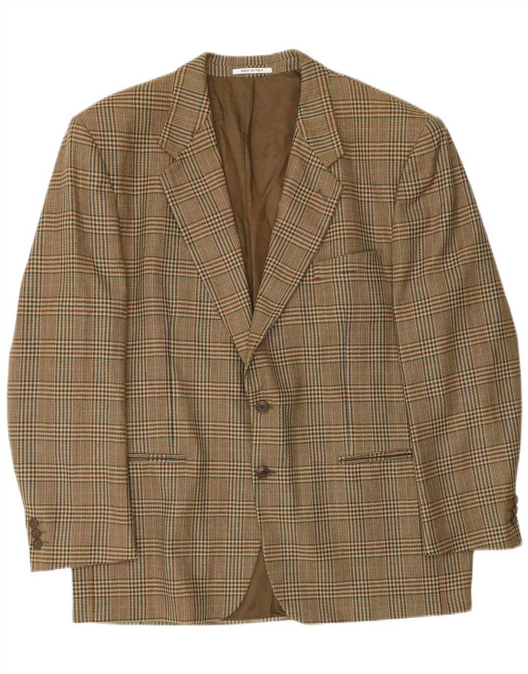 Vintage muška jakna sa 2 gumba UK 40 Large Beige Houndstooth