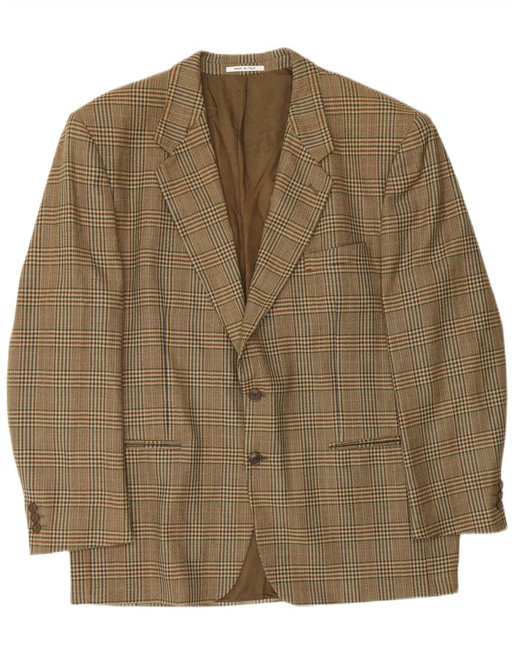 Vintage muška jakna sa 2 gumba UK 40 Large Beige Houndstooth