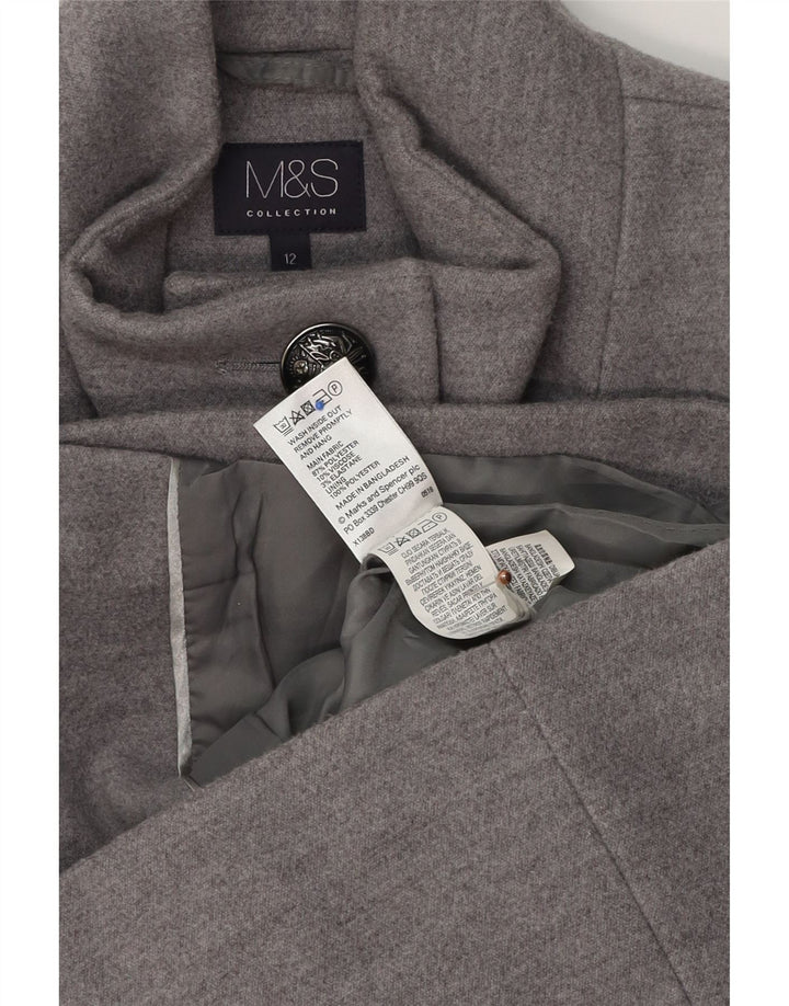 Marks & Spencer ženska vojna jakna UK 12 srednje sivi poliester