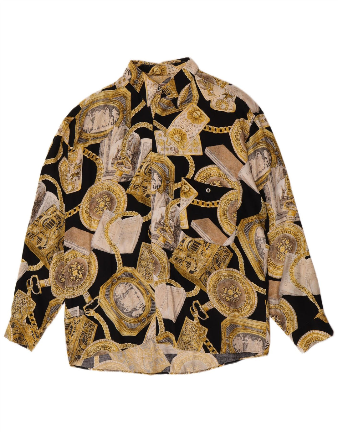 Tipo' S muška košulja s apstraktnim uzorkom srednje crne viskoze