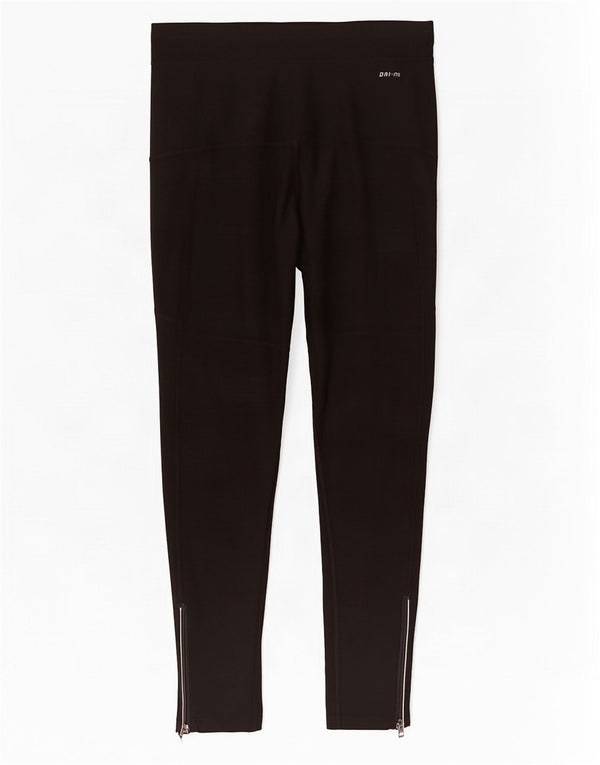 Nike Ženske Dri Fit Leggings UK 12 Srednje crni poliester