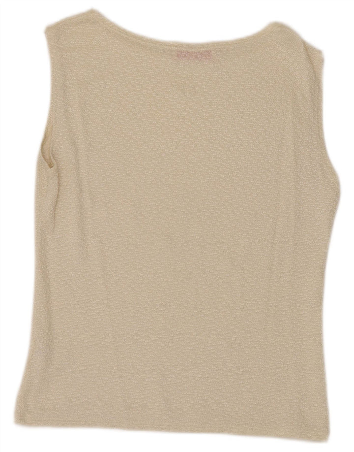 EMANUEL UNGARO Ženski gornji dio bluze bez rukava UK 12 srednje bijele boje