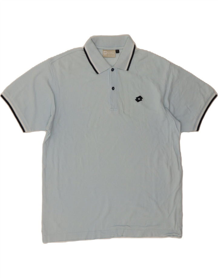 LOTTO Mens Polo Shirt Large Blue Cotton Vintage Lotto and Second-Hand Lotto from Messina Hembry 