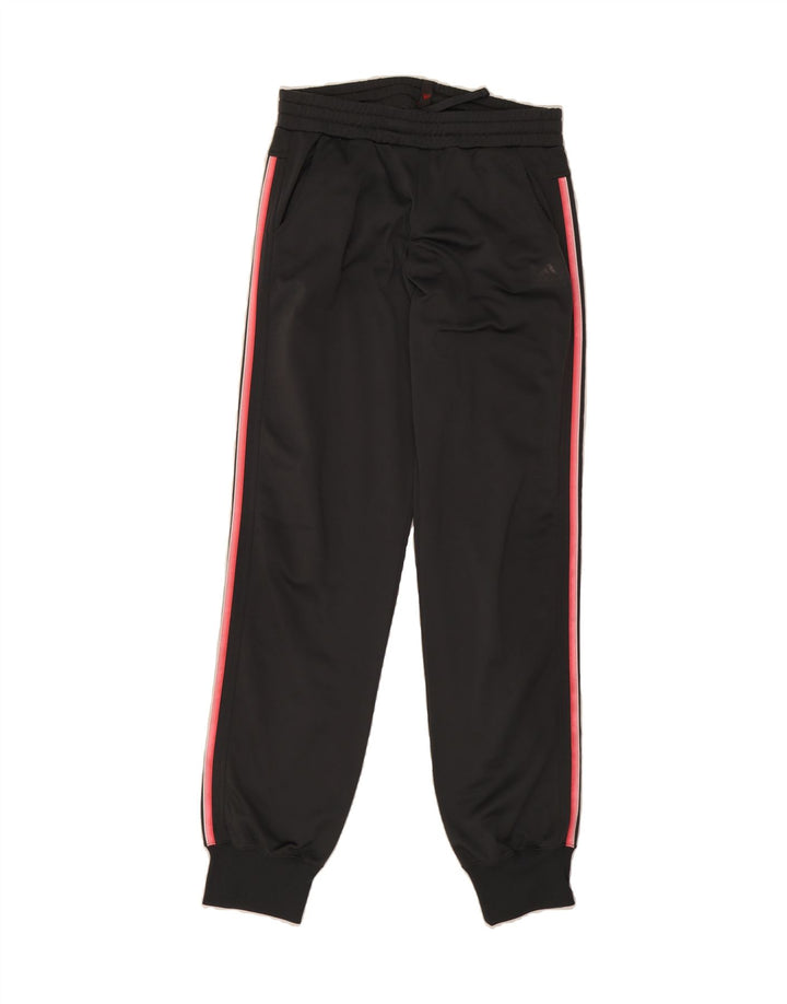 ADIDAS Womens Tracksuit Trousers Joggers UK 12 Medium  Black Polyester Vintage Adidas and Second-Hand Adidas from Messina Hembry 
