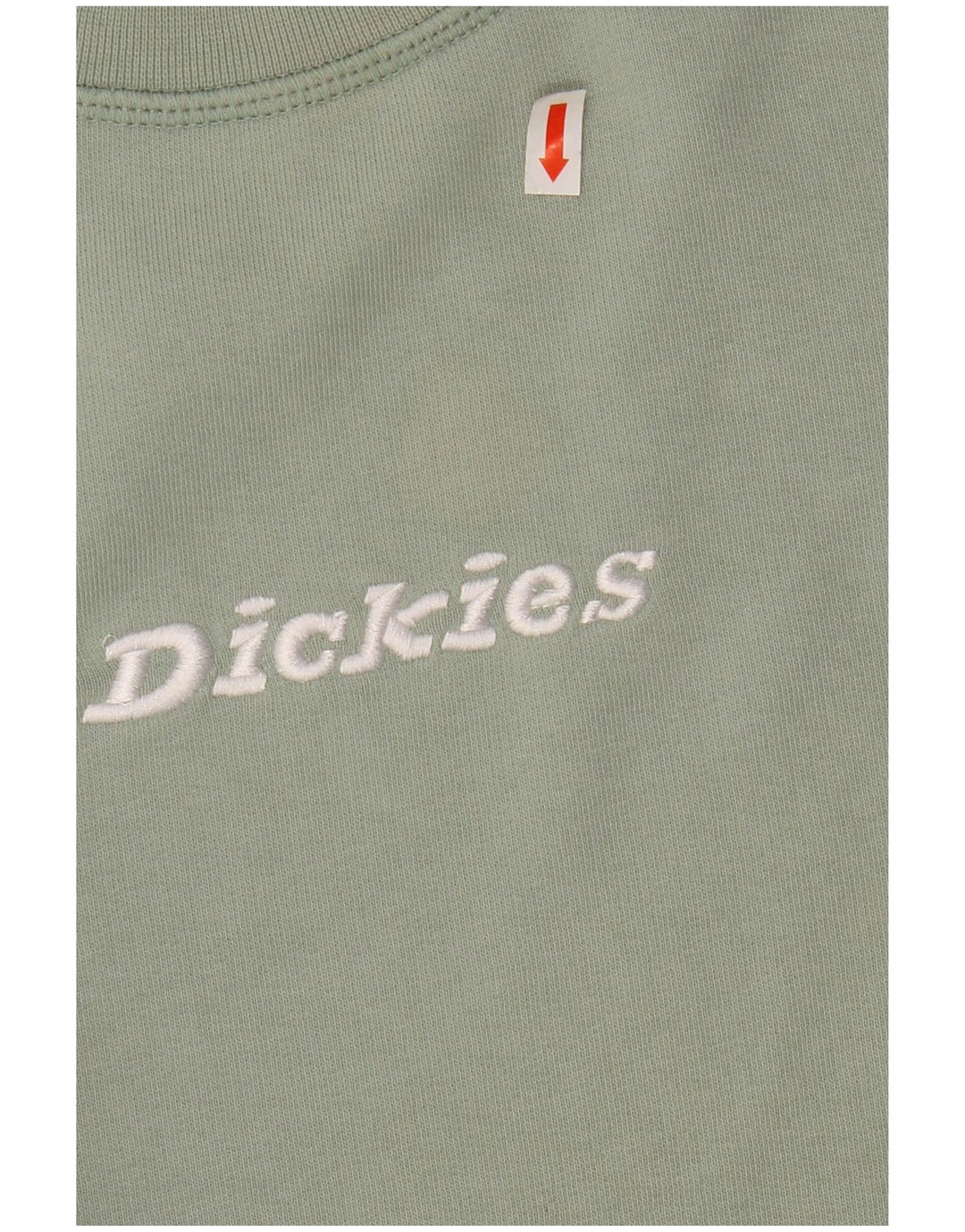 DICKIES Ženska prekomjerna majica s kratkim crtanim crtama UK 14 Srednje zelena